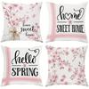 Enchanting Sakura - Themed Pillow Cover: Welcome Spring & Embrace Sweet Home Sofa Bed Cushion Cover Home Room Decoration