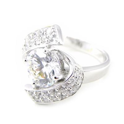 Silver Ring 'Scarlett' White