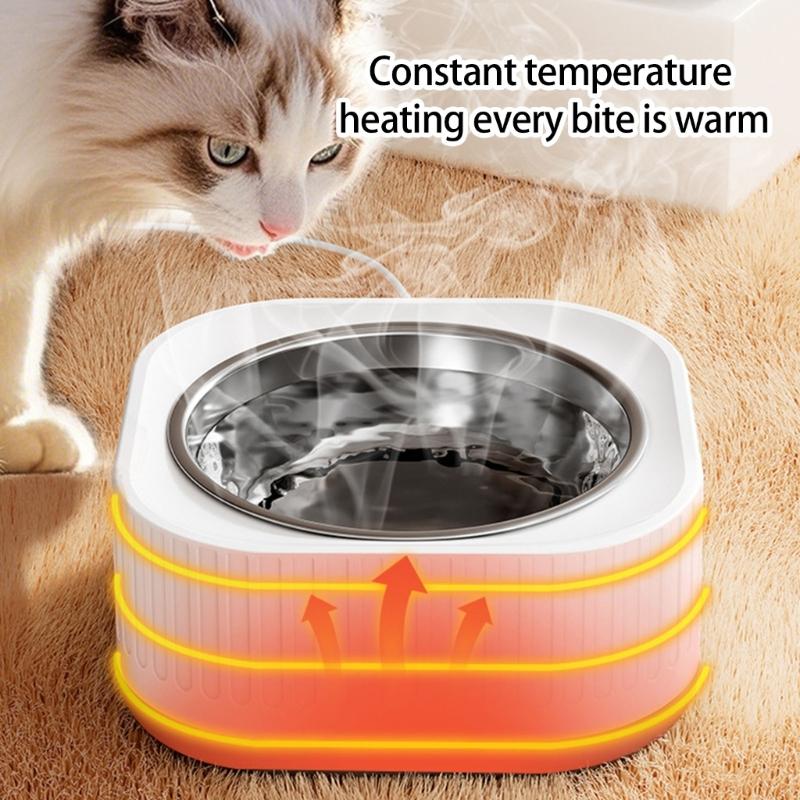 Beheizte Haustier-Wasserschale für Tiere im Freien Hält konstante 50°F (ca. 10°C) Ideal für Katzen, Hunde, Kaninchen und Vögel bei kaltem Wetter