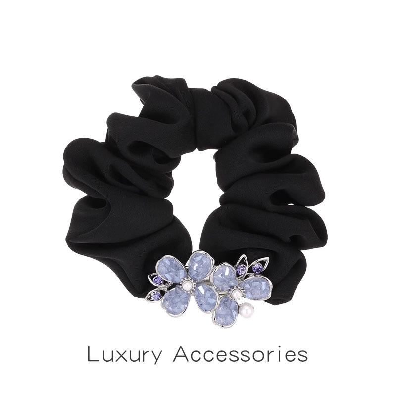 Высококачественная светло-фиолетовая кристаллическая цветочная резинка для волос для женщин
