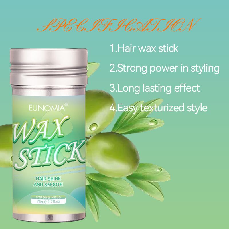 75g Broken Hair Artifact Hair Wax Stick Gel Cream Styling Hair Frizz Fixed Fluffy Children Men and Women Styling Wax