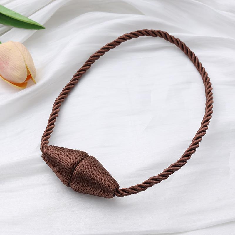 2 Pack Magnetic Curtain Tiebacks Rope Modern Handmade Curtain Tie Backs Decorative Drapes Weave Holdbacks for Window Décor