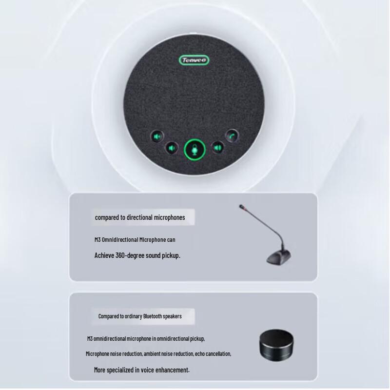 Tenveo Wireless Omnidirectional Conference Microphone (CN version)