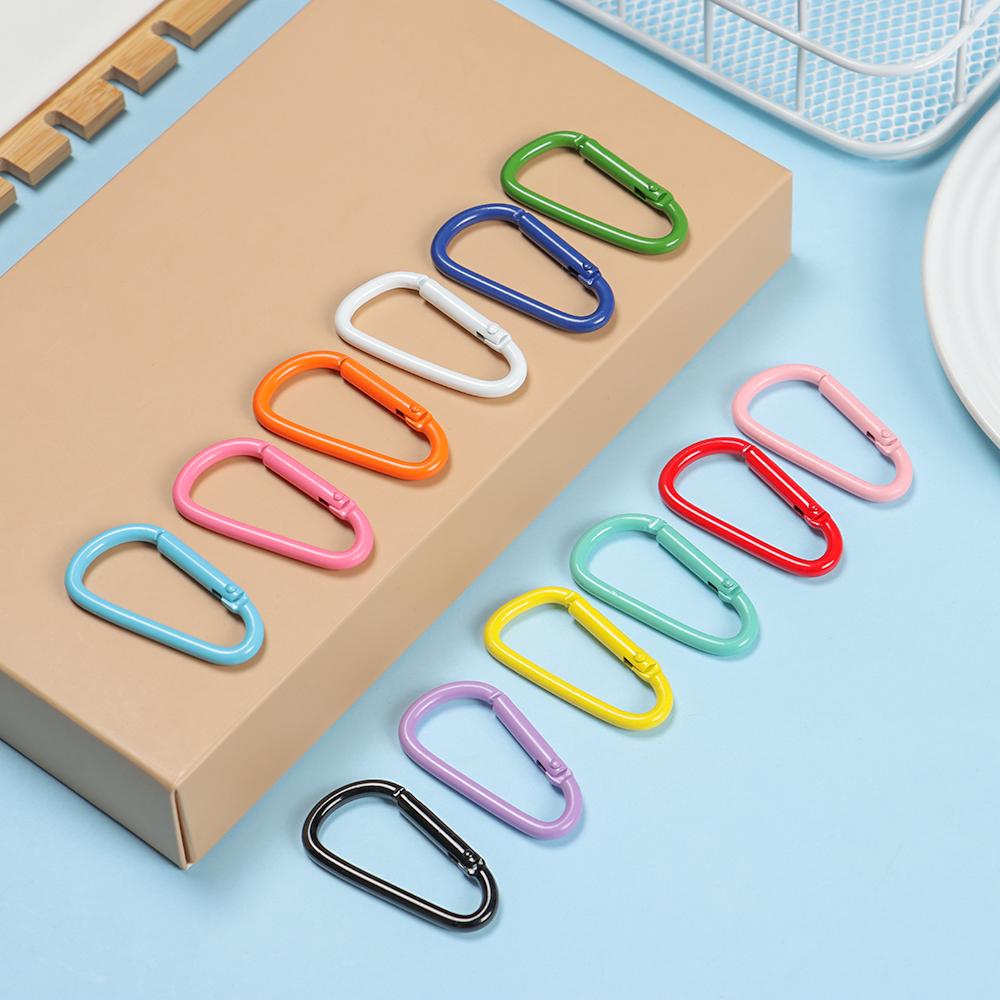 New Safety Multicolor Aluminium Buckle Keychain Alloy Carabiner Camping Hiking Hook Climbing Button