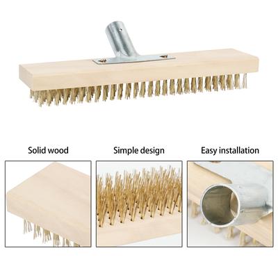Nerezový drátěný kartáč Průmyslové odstraňování rzi Podlahový kartáč s krátkými štětinami Tovární dvůr Silně štětinový kartáč na silnice a mech