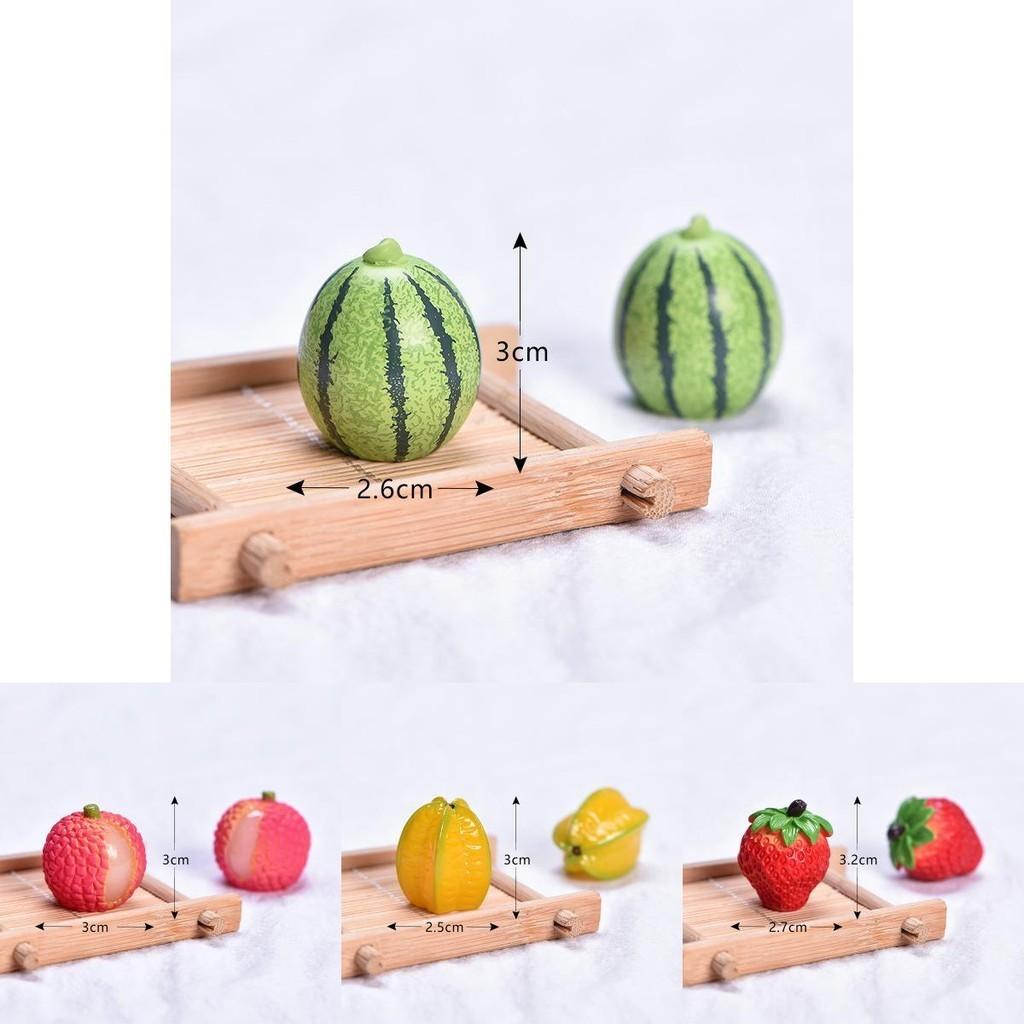 Adorable Cartoon Resin Miniature Fruits For Diy Decor And Craft Projects