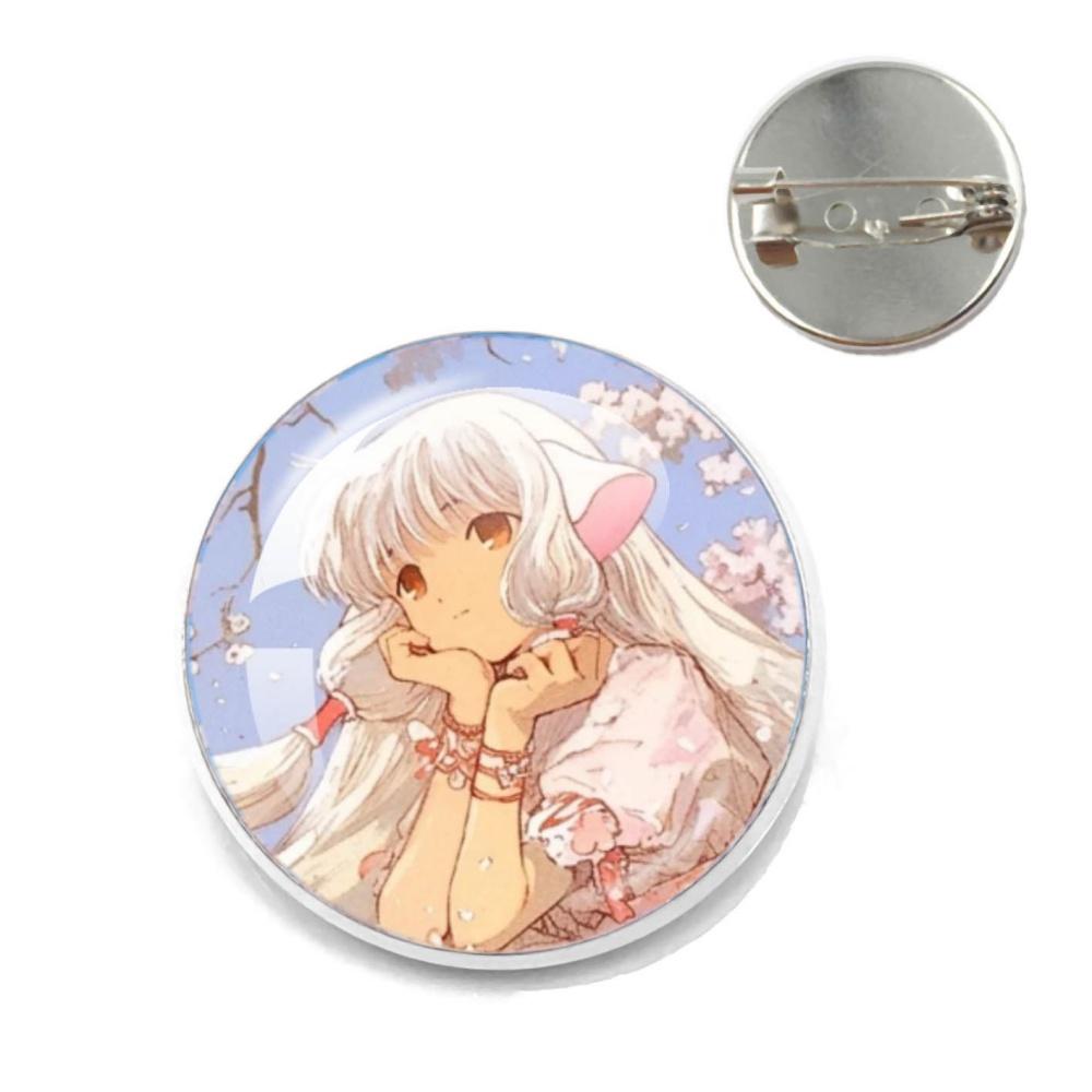 Anime Chobits Pin Metal Brooches Cute Collar Lapel Pin  Chi Cute Creative Funny Cartoon Badge Brooch Hat Lover Jewelry Gift