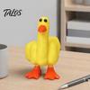 Fun Personality Desk Decor Funny Middle Finger Duck Resin Figurine, Hand-Painted Cheeky Statue, Weatherproof Indoor Accessory Outdoor for Entryway