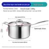304 Stainless Steel Three-Ply Saucepan with Single Handle for Induction, Ideal for Baby Food, Noodles, and Household Cooking.