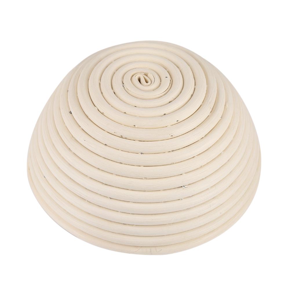 European style Cane Round Bread Dough Rising Rattan Basket 18 x 9 cm