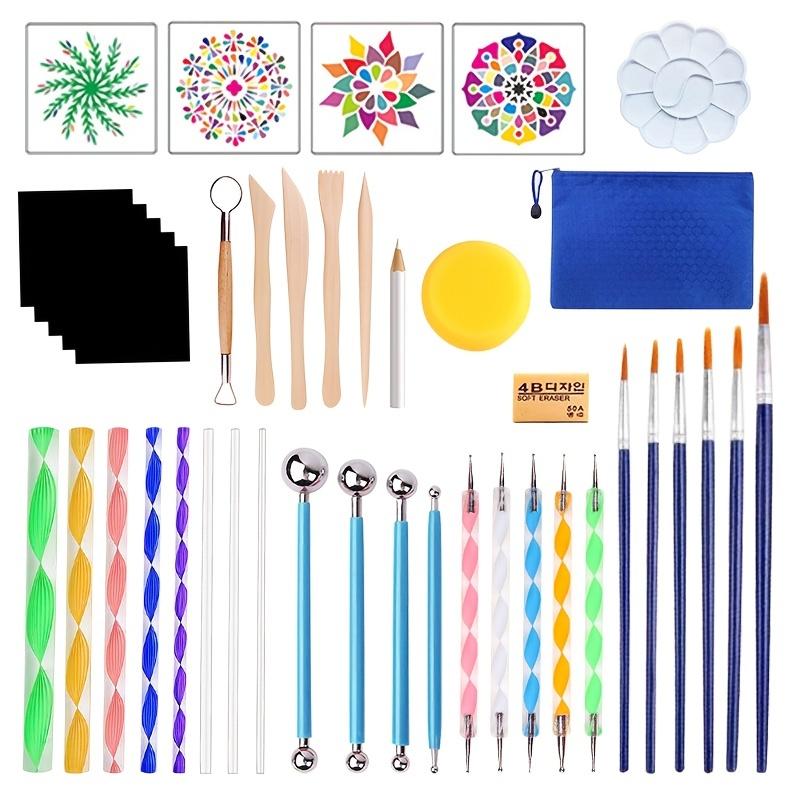 38 PCS Mandala Dotting Tools Painting Kit With Zipper Storage Bag For Painting Rocks, Mandala Art