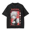Call of the Night Nazuna Manga Print TShirt Unisex Vintage Washed Harajuku Style Loose Casual Pure Cotton Summer Short Sleeve
