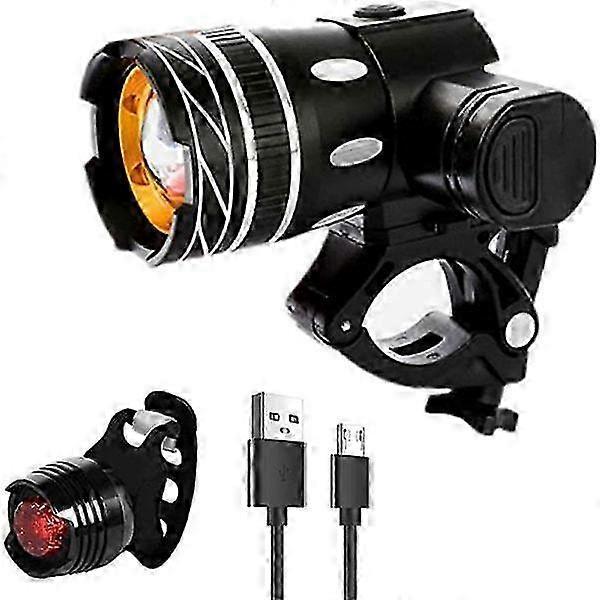 Waterproof 15000lm T6 LED Bike Light USB Rechargeable Bicycle Lamp