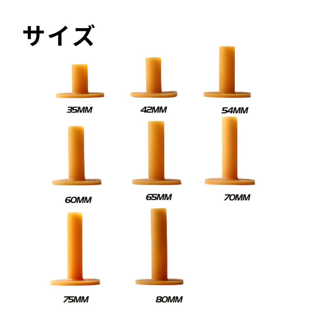 MaT Store Golf Practice Set of 8 Tees, Rubber, Tees, Durable, Stable,