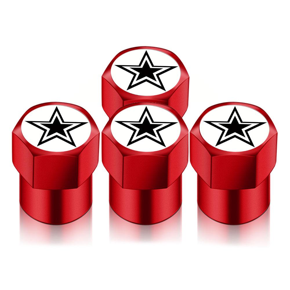 

4 ШТ Универсальные DIY Колпачки Воздушных Клапанов Шины Колеса Автомобиля Ножки Наклейки на Автомобиль Для Автомобилей Мото Автоаксессуары Декор Подарок ,Для Звезды красный