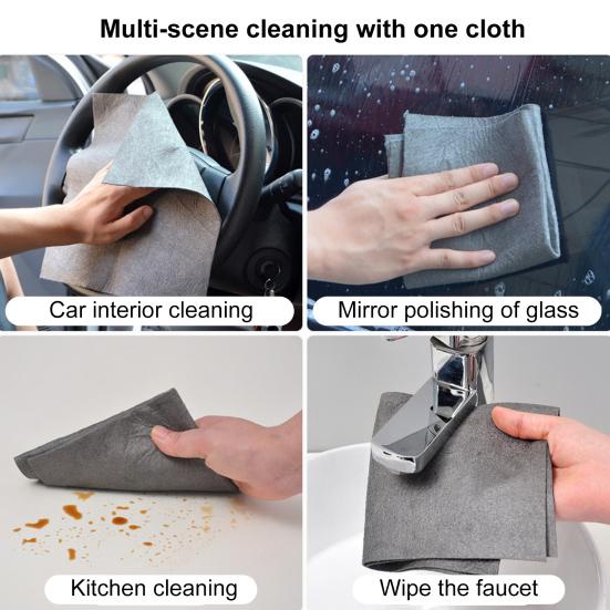 5Pcs Cleaning Cloth Microfiber Good Water Absorption Mirror Wipe Cloth Thickened Quick Drying Dust Oil Removal Cleaning Cloth