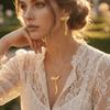 Exaggerated Phoenix Wings Necklace Gold Color Jewelry Set New Long Tassel Earrings  Women