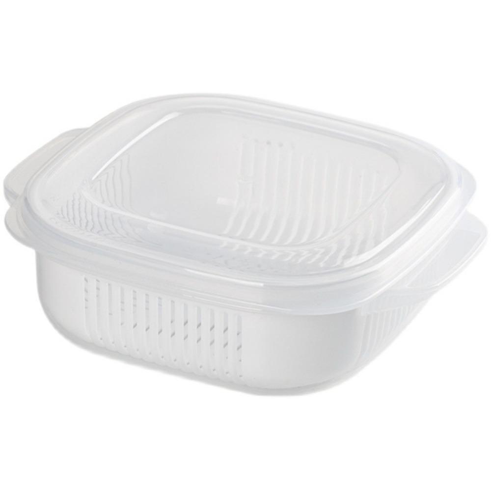 

Fridges Containers Rices Freshing Box Fruit Vegetable Organising Box Kitchen Accessories white