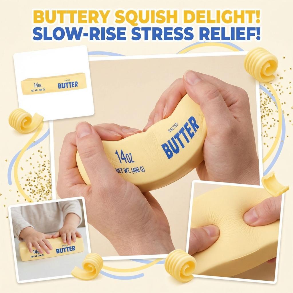 Wet And Soft Butter Stick, A PU Slow- Stress-relieving Toy For Children.