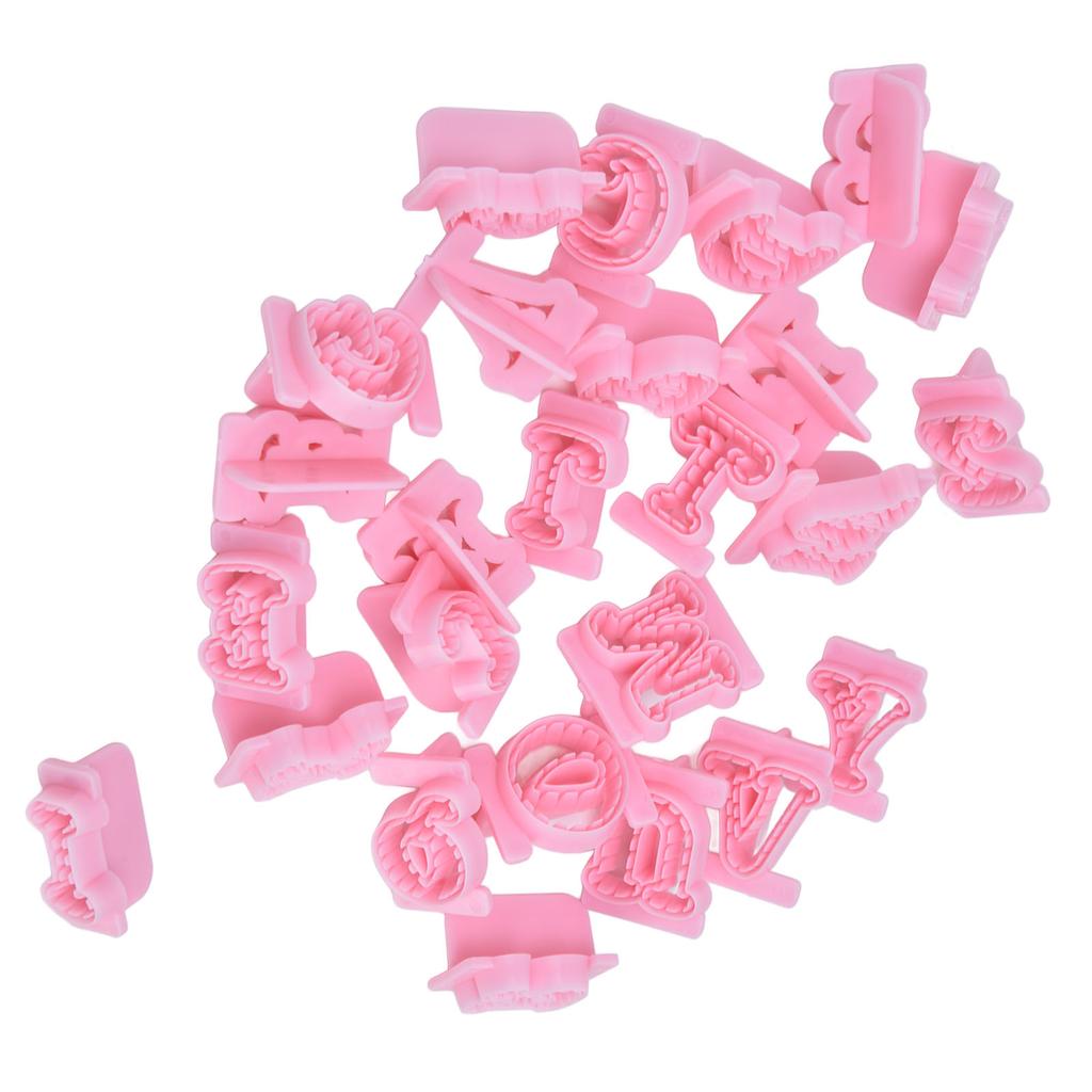 26 Stück Fondant Kuchenform Weich Leicht Entformbar Hitzebeständig Zahlen Kuchenform für Kekse Schokolade Süßigkeiten Großbuchstaben