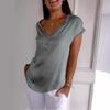 Summer Loose Casual Simple Commuting Short Sleeved Top T-Shirts Women’s