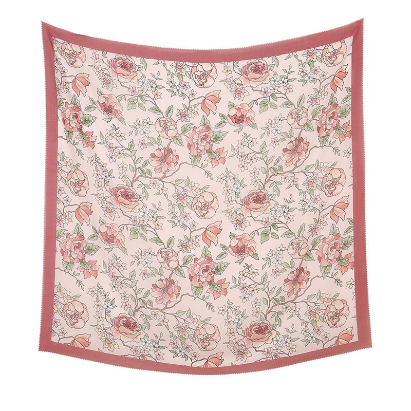 New Malaysia Printed Hijab Scarves Cotton Voile Square Scarf Hijab Tudung Bawal Muslim Women Headscarf Wraps Hijabs 110*110cm