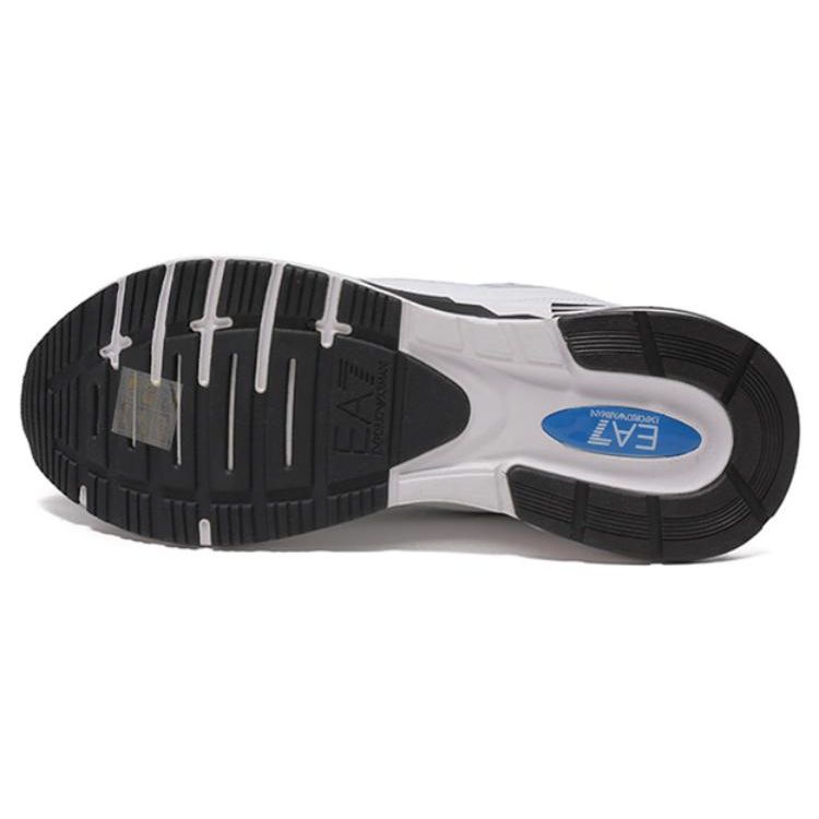 Emporio Armani EA7 Round Toe Lace-Up Running Shoes Low-Top Sports Casual Shoes Unisex Sneaker White Black X8X093XK238D611