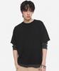 DNSR Layered Boat Neck T-Shirt Black