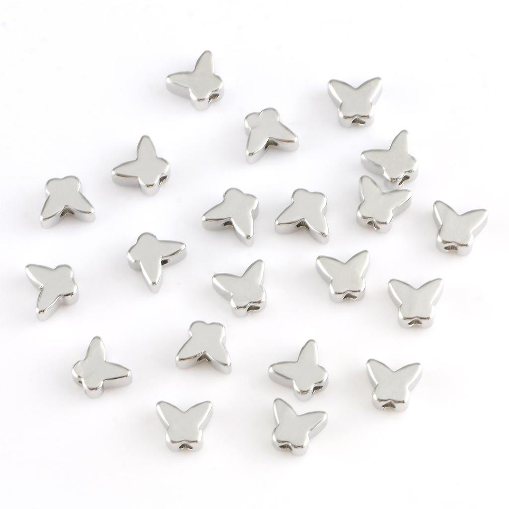 10pcs Copper Beads Charms Cross Heart Star Moon Beads Plated Crafts Color Retention Beads for Jewelry Making Diy Bracelet Necklace