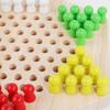Wooden Hexagonal Children's Checkers Game: Interactive Educational Toy for Boys & Girls Ages 3-6