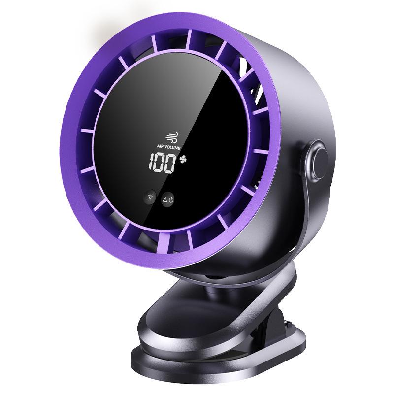 New High-Speed Clip-On Fan: 100 Gears, Digital Display, Wall-Mountable, Rechargeable for Home or Office Use