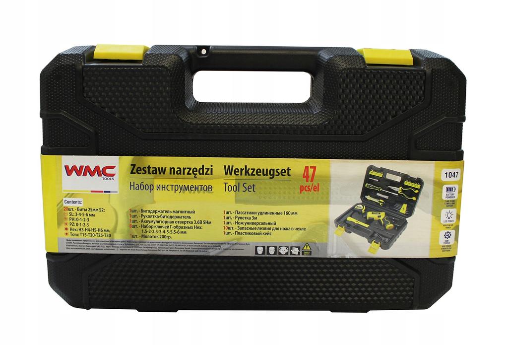Tool Set with screwdriver! 47EL bits and wrenches