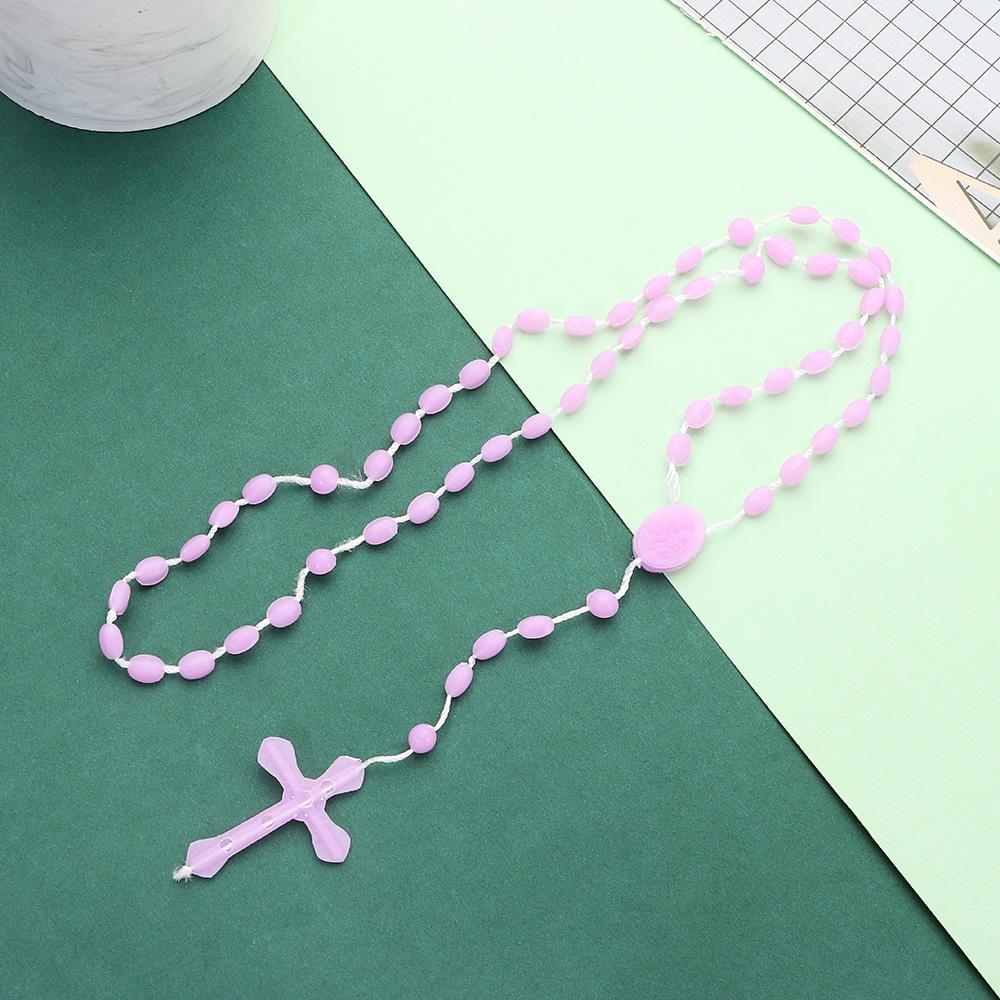 Glowing Catholic Jewelry Religious Necklace Luminous Cross