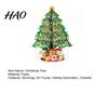 Artificial Paper Xmas Tree 3D Puzzle Christmas Decoration, Holiday Desktop Ornaments Small Tabletop Decoration with Star Topper And Gift Box for Home