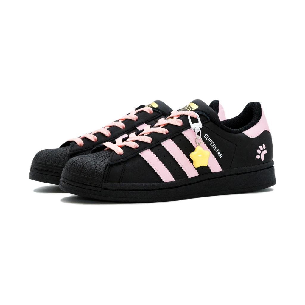 Adidas Originals SUPERSTAR Versatile, Trendy, Premium Aesthetic Low top Skateboard Shoes Unisex Black Pink JH9977(Team1785-)