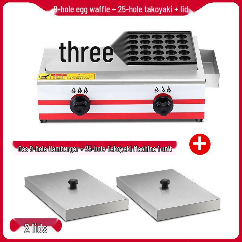 Electric 18-Hole Egg Burger and Red Bean Cake Maker for Street Stalls