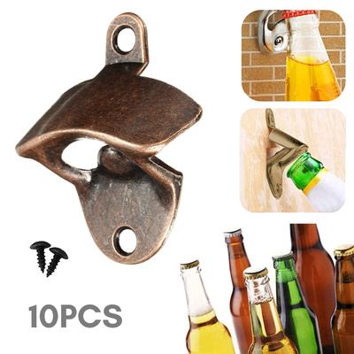 10 SZT Otwieracz do puszek piwa Vintage Montowany na ścianie Narzędzia Kuchenne Barowe Gadżety Otwieracze do Butelek Puszki Soda Piwo Otwieracz do Butelek Wina Kuchnia