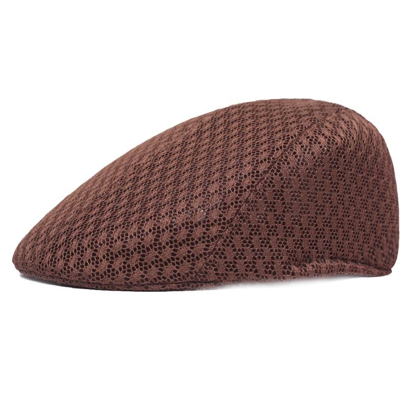 Mesh hat, men's and women's mesh beret, spring and summer retro cap, middle net hat, youth visor