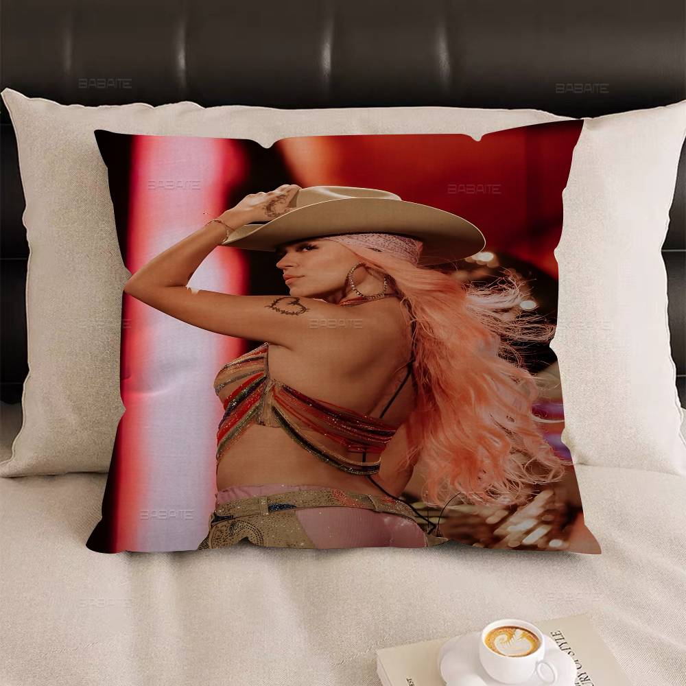 Popular Music Singer KKarol G Cushion Cover Decorative Pillow Sofa Home Decor Case Pillow Cases