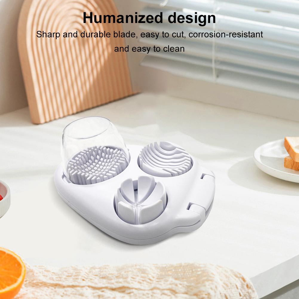 

3 in 1 Egg Cutter Egg Dicer Multifunctional Kitchen Chopper Tool Stainless Steel Wire Fruit Slicing Tool for Strawberry Tomato China Mainland