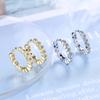 2026 Simple Temperament with Drill Ear Buckle Personalized Fashion Small Geometric Earrings Ear Buckle