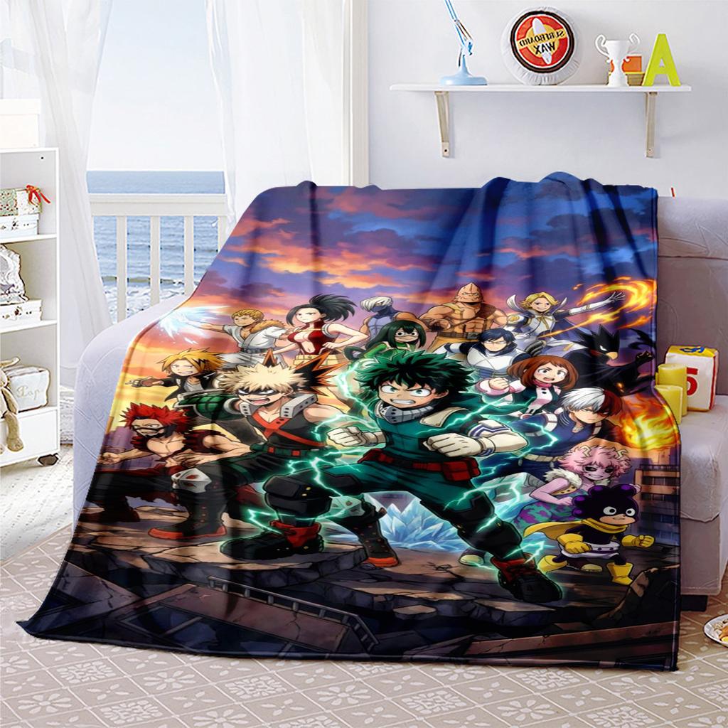 Hero Academia Anime Blanket Soft Comfortable All Seasons Suitable Sofa Office Nap Travel Festive Gift