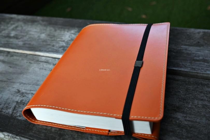 Roost Outdoors Echte Leder Verstellbare Buchhülle, A5 Größe (Kamel)