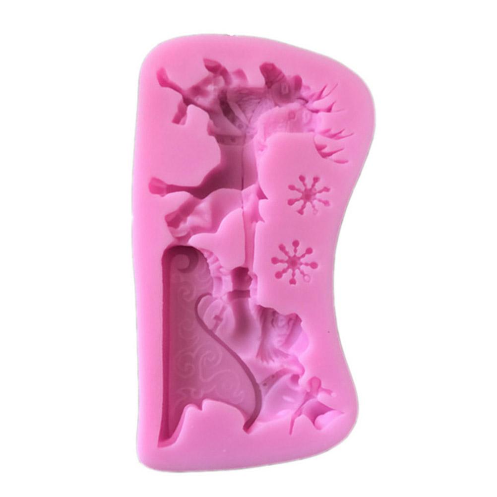 Jul Tomte Släde Älg Kakform Silikon Dekorationsform Jul Choklad Kex