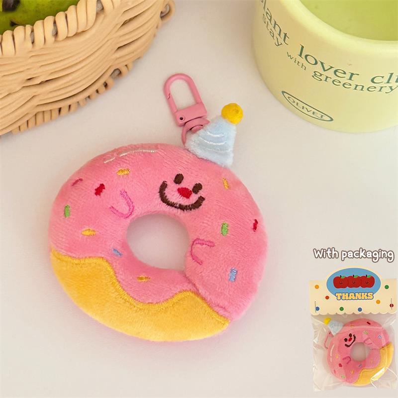 

Creative Cute Donut Animal Plush Toy Soft Stuffed Keychain Pendant Cartoon Bag Charm Backpack Hanging Ornaments Car Keyring Gift A2