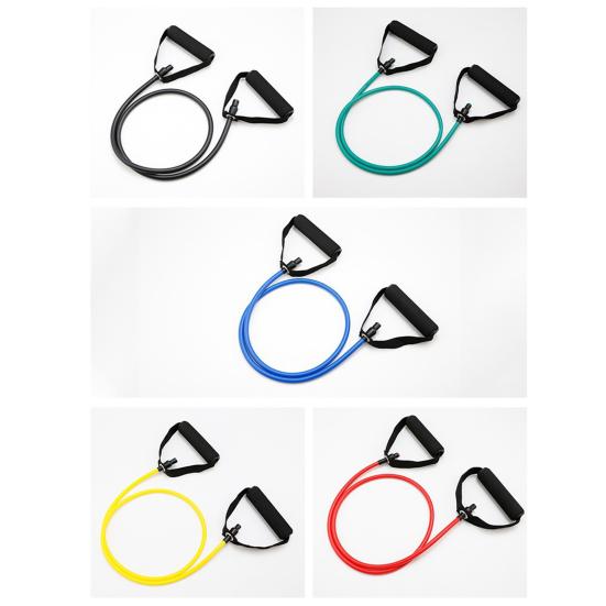 Fitness Resistance Band with Anti-slip Handle Portable Men Women Arm Shoulder Stretch Strength Training Leg Toning Exercise