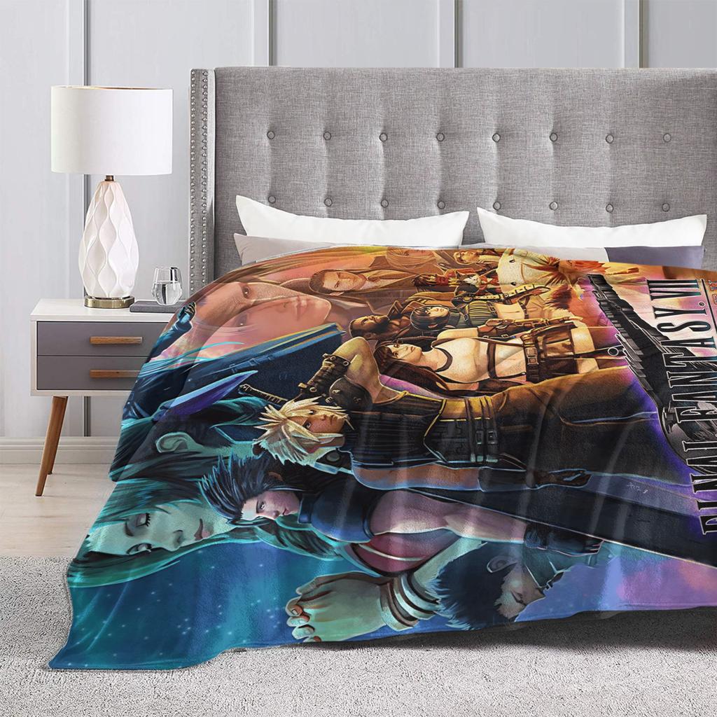 F-Final Fantasys  Warm Soft Blanket  Children Plush Throw Blanket Street Trend Couch Chair Flannel Bedspread Sofa Bed Cover