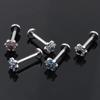 1pcs Labret Ring Lip Piercing Crystal Fashion Body Jewelry 316L Stainless Steel 16G Zircon Tragus Earring