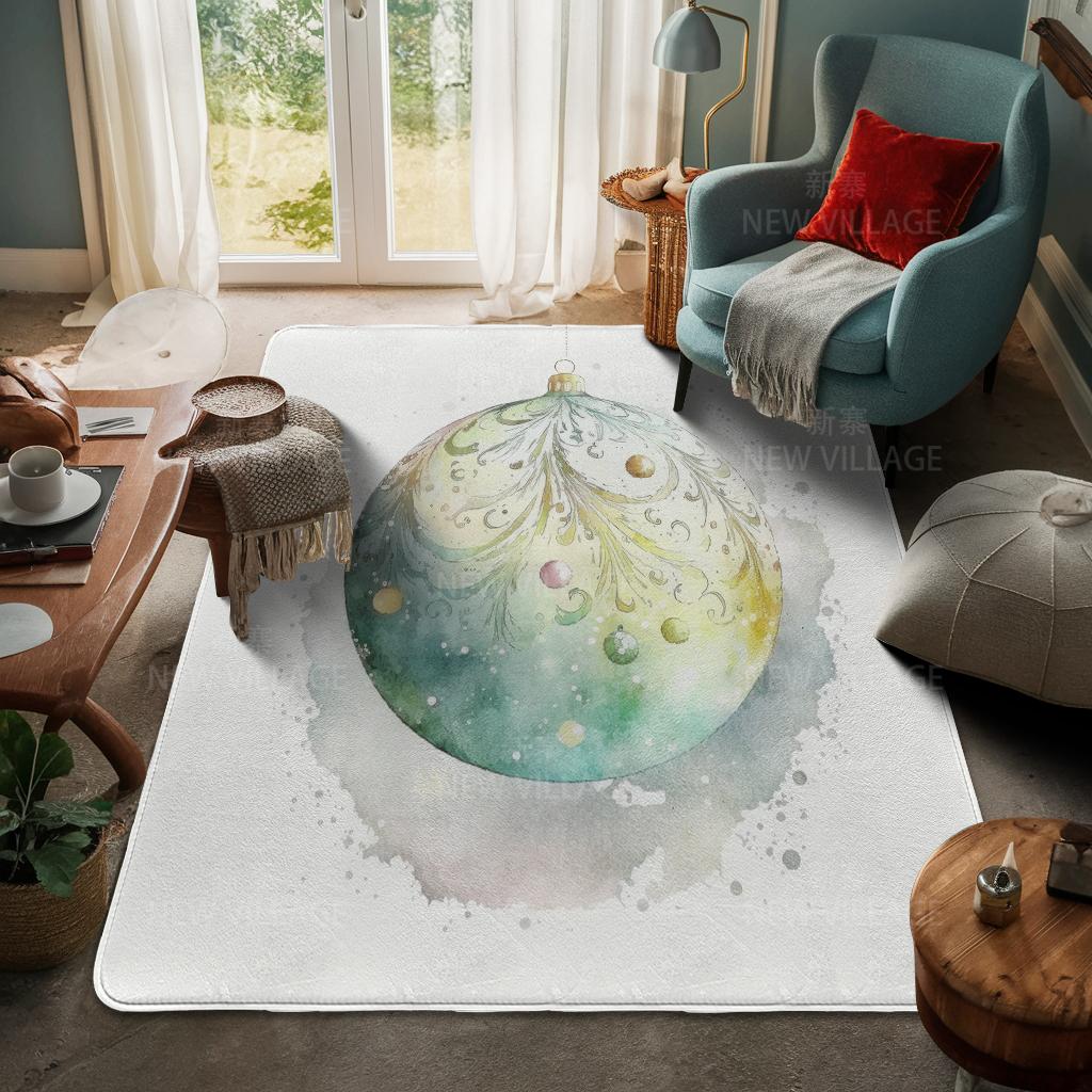 House Entrance Carpet Home Door Mat Living Room Bath Foot Bathroom Non-slip Water Absorption Rugs Bath Merry Christmas Winter