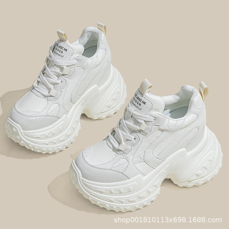 Inner heightening women's shoes 12cm new breathable dad shoes platform mesh small sports casual shoes women A2501